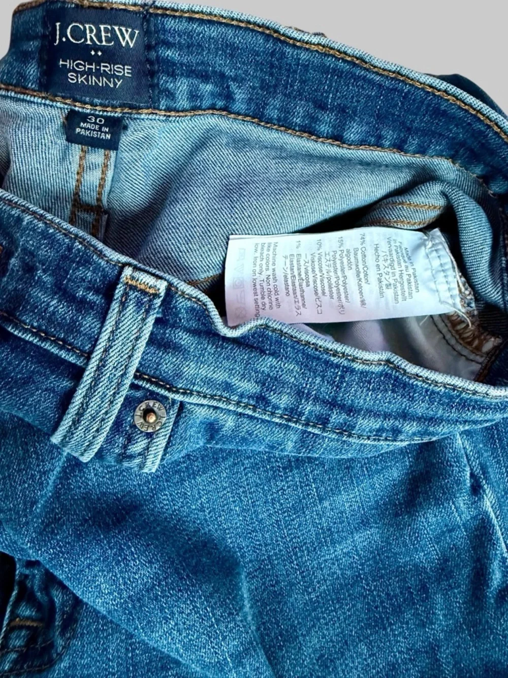 J. Crew High Rise Skinny Jeans Size 30